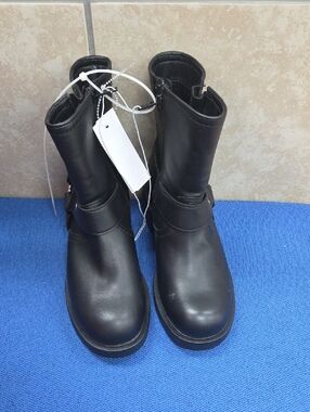 Target Universal Thread  Black Mid-Calf Zipper Boots.  New No Tag